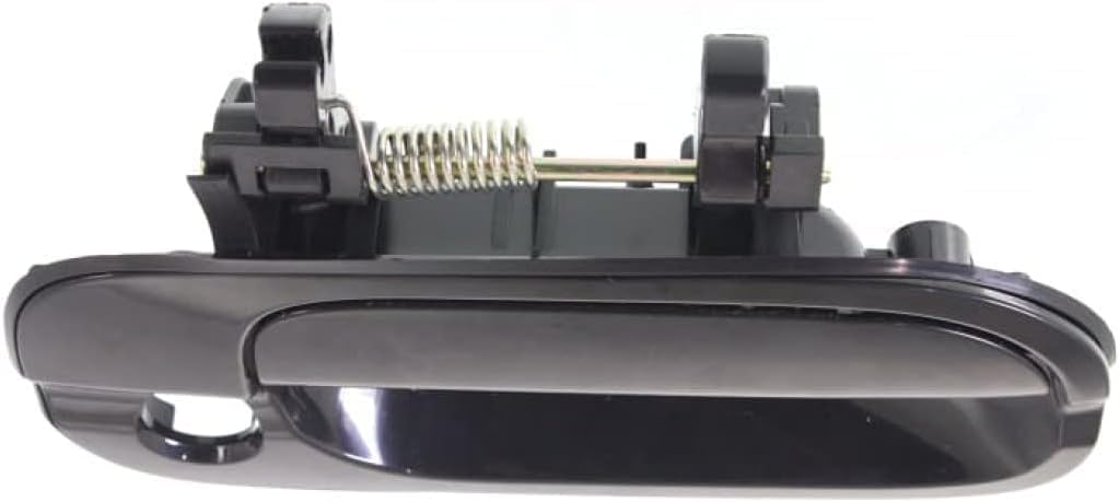 Front Exterior Door Handle Smooth Black with Keyhole Right Passenger Side for 2000-2006 Nissan Sentra