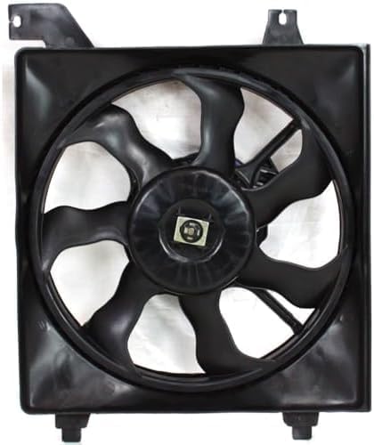 Front Radiator & A/C Condenser Cooling Fan Assembly Plastic for 2006-2011 Hyundai Accent
