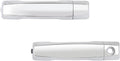 Set of 2 Rear Exterior Door Handle Chrome with Cap Left Driver & Right Passenger Side for 2004-2018 Nissan Titan