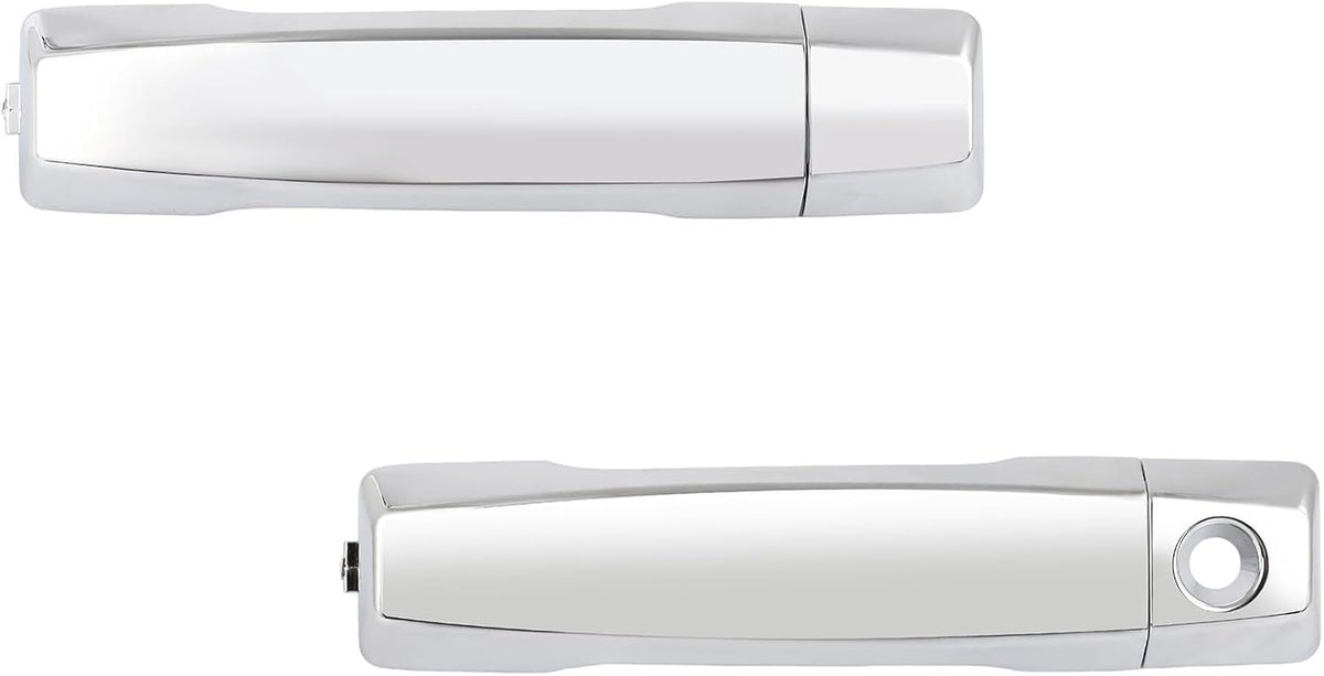 Set of 2 Rear Exterior Door Handle Chrome with Cap Left Driver & Right Passenger Side for 2004-2018 Nissan Titan