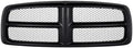 Front Honeycomb Grille Black Paint to Match, Black Shell With Primed Insert for 2002-2005 Dodge Ram 1500, 2003-2005 Ram 2500 & More