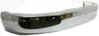 2-Piece Front Bumper Kit: Bumper Chrome Face Bar Steel & Textured Upper Cover for 2003-2014 GMC Savana 1500, 2003-2023 Savana 2500 & More