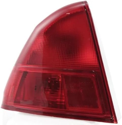 Set of 2 Tail Light Outer Assembly Plastic Left Driver & Right Passenger Side for 2001-2002 Honda Civic & 2001-2003 Acura EL