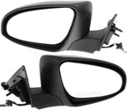 Set of 2 Front Power Mirror Manual Folding Heated Primed Plastic Right Passenger & Left Driver Side for 2016-2017 Toyota Camry