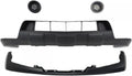 Front Bumper Upper Cover Primed Steel + Lower Valance + Fog Lamp Cover Left Driver & Right Passenger Side for 2005-2017 Nissan Frontier