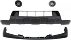 Front Bumper Upper Cover Primed Steel + Lower Valance + Fog Lamp Cover Left Driver & Right Passenger Side for 2005-2017 Nissan Frontier