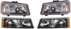 14-Piece Front Bumper Kit: Chrome Bumper, Grille, Upper Cover, Textured Lower Valance, Brackets, Headlights & Fog Lamps (Left & Right) for 2003-2007 Chevrolet Silverado 2500 HD & 2003-2007 Silverado 3500