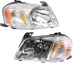 Set of 2 Front Head Light Assembly Plastic Left Driver & Right Passenger Side for 2001-2004 Mazda Tribute