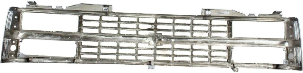 Front Grille Chrome Shell & Black Insert with Quad or Composite Headlights, Chrome Shell with Black Insert for 1988-1993 Chevrolet C1500, 1988-1993 K1500 & More