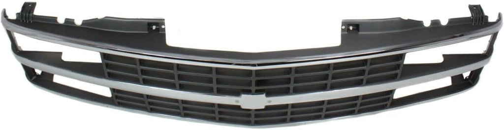 Front Grille Chrome Shell & Black Insert with Quad or Composite Headlights, Chrome Shell with Black Insert for 1988-1993 Chevrolet C1500, 1988-1993 K1500 & More