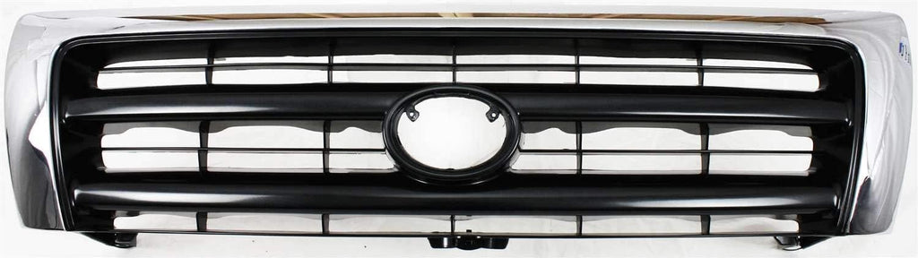 Weast Dekle Front Grille Chrome Shell/painted Dark Argent Insert for 1997-2000 Toyota Tacoma