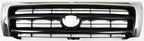 Weast Dekle Front Grille Chrome Shell/painted Dark Argent Insert for 1997-2000 Toyota Tacoma