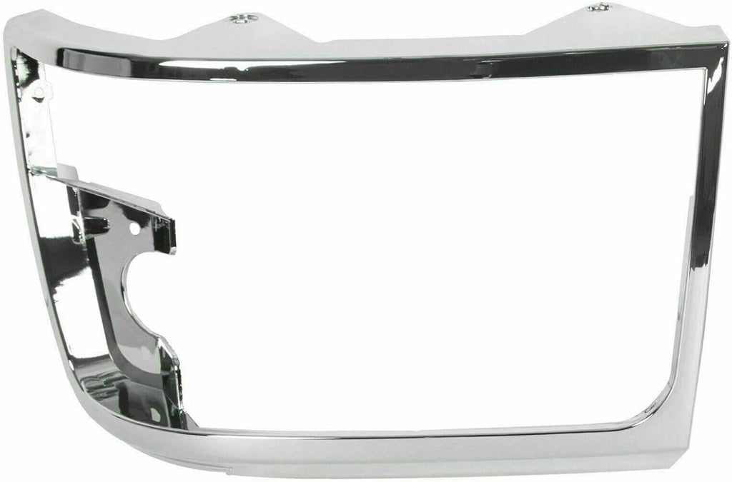 3-Piece Front Grille Kit: Chrome Grille Shell/plastic Insert & Head Light Doors (Left & Right) for 1992-1997 Ford F-350, 1992-1996 Bronco & More