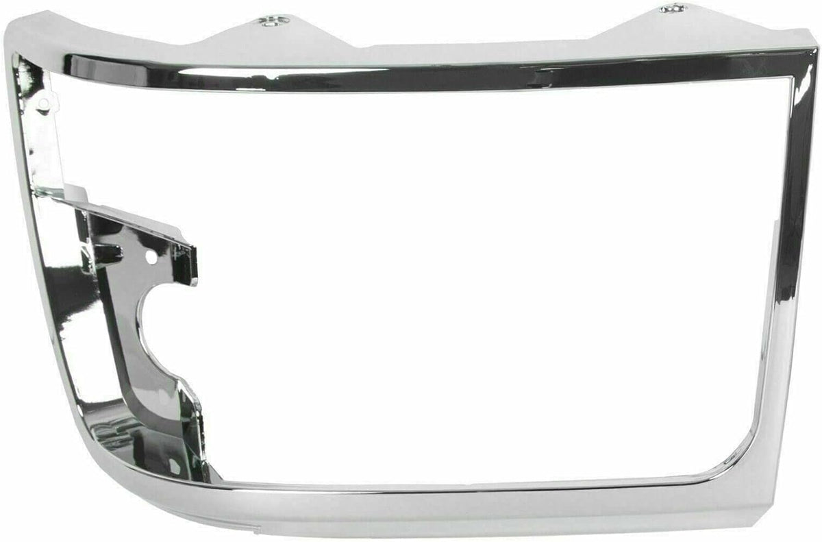 3-Piece Front Grille Kit: Chrome Grille Shell/plastic Insert & Head Light Doors (Left & Right) for 1992-1997 Ford F-350, 1992-1996 Bronco & More