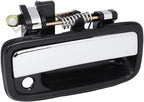 Front Door Handle Textured Black with Chrome Lever Left Driver & Right Passenger Side, with Key Hole for 1995-2004 Toyota Tacoma