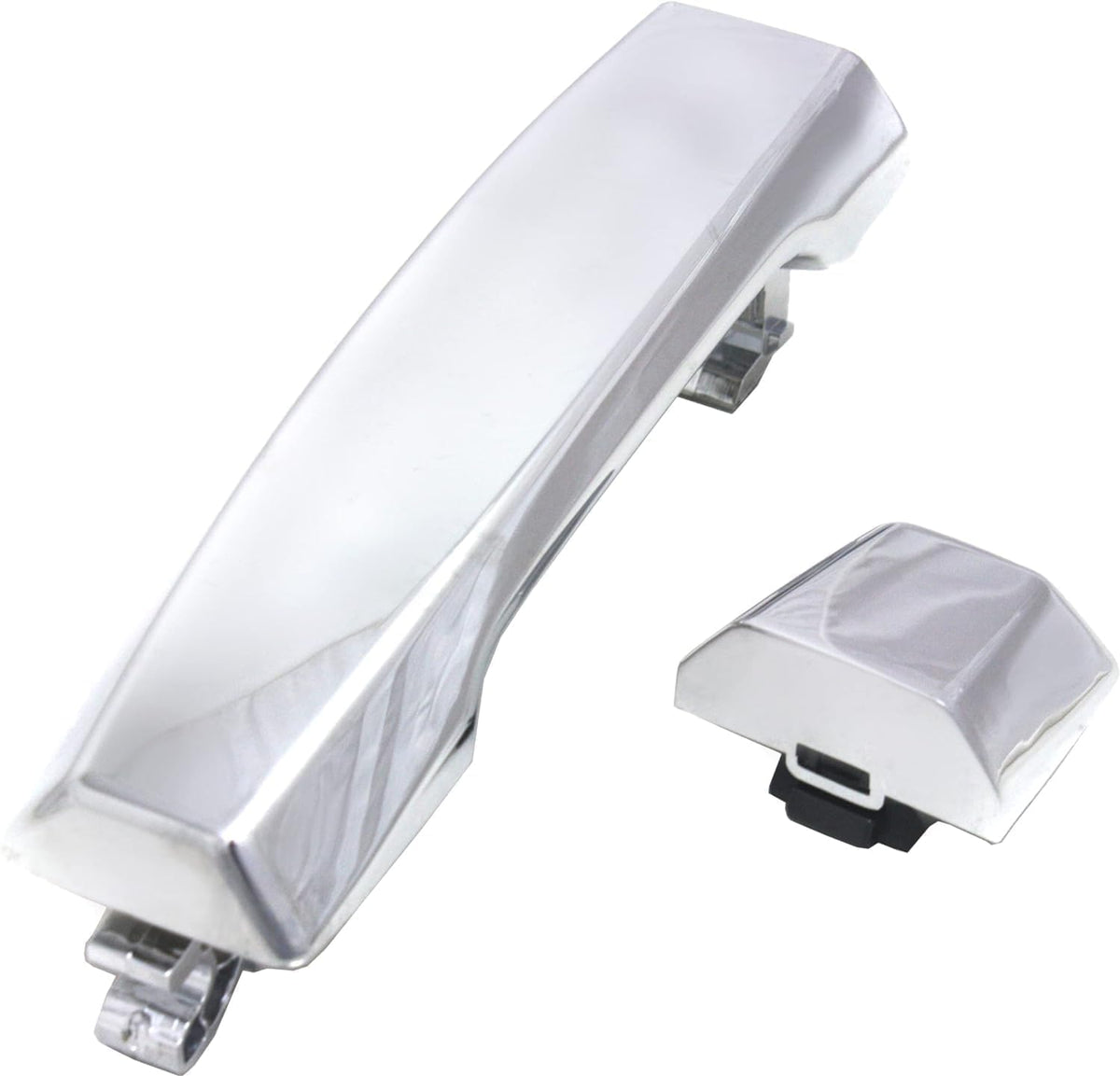 Set of 2 Rear Exterior Door Handle Chrome with Cap Left Driver & Right Passenger Side for 2004-2018 Nissan Titan