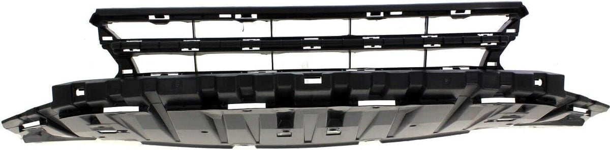 5-Piece Front Bumper Cover Kit: Primed Bumper Cover, Lower Grille, Chrome Molding & Textured Fog Light Cover (Left & Right) for 2013-2015 Honda Civic
