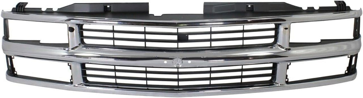 Front Grille Chrome Shell & Insert with Dual Beam Headlamp for 1994-2000 Chevrolet