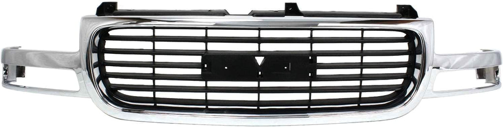 Front Grille Chrome Shell/painted Black Insert for 1999-2002 GMC Sierra 1500, 1999-2002 Sierra 2500 & More