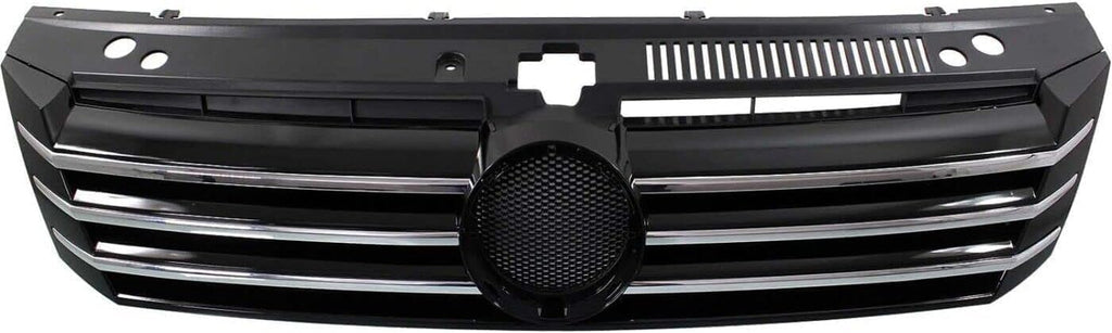 Front Grille Primed Shell and Insert Plastic for 2012-2015 Volkswagen Passat