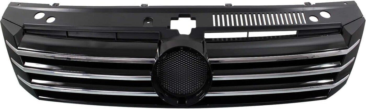 Front Grille Primed Shell and Insert Plastic for 2012-2015 Volkswagen Passat