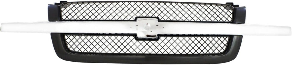 14-Piece Front Bumper Kit: Bumper Assembly & Chrome Kit for 2003-2007 Chevrolet Silverado 1500, 2002-2006 Avalanche 1500 & More