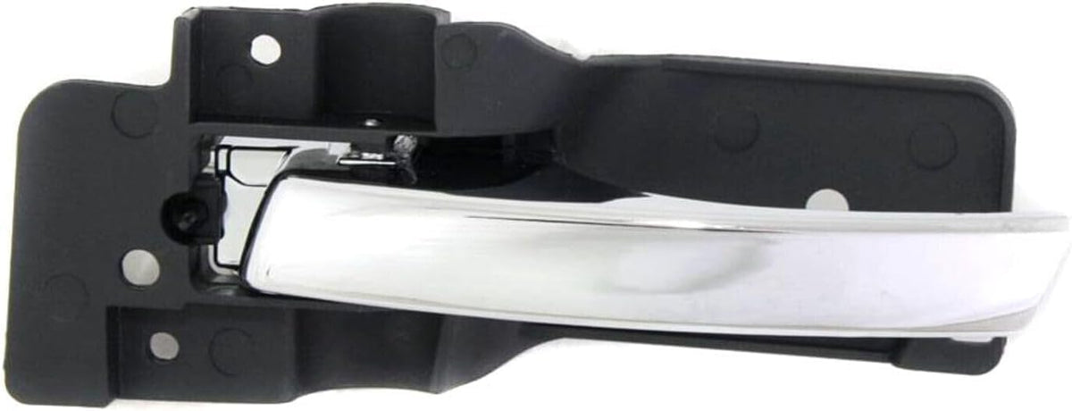 Set of 2 Front Interior Door Handle Chrome Lever with Primed Bezel Left & Right Side, without Door Lock Hole for 2008-2018 Dodge Grand Caravan & 2008-2016 Chrysler Town & Country