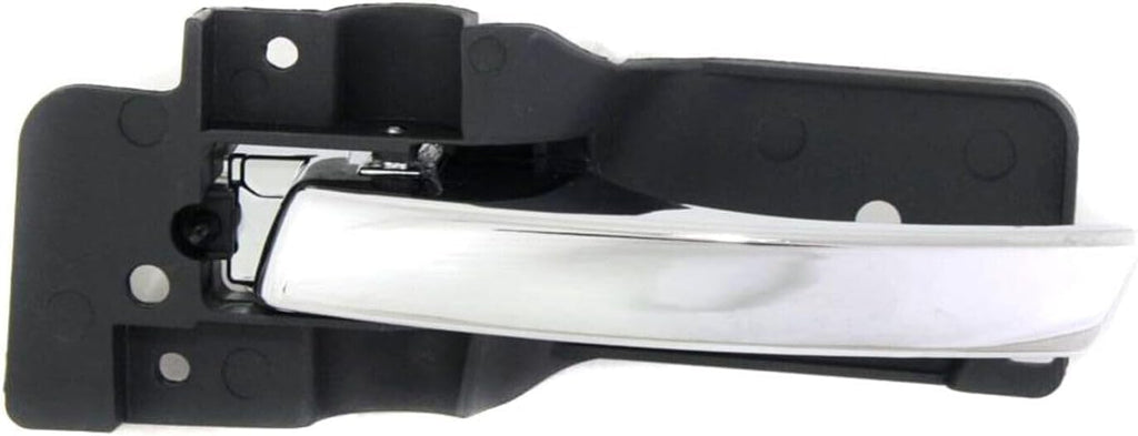 Set of 2 Front Interior Door Handle Chrome Lever with Primed Bezel Left & Right Side, without Door Lock Hole for 2008-2018 Dodge Grand Caravan & 2008-2016 Chrysler Town & Country