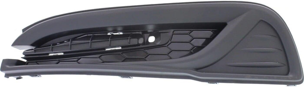 5-Piece Front Bumper Cover Kit: Primed Bumper Cover, Lower Grille, Chrome Molding & Textured Fog Light Cover (Left & Right) for 2013-2015 Honda Civic