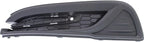 5-Piece Front Bumper Cover Kit: Primed Bumper Cover, Lower Grille, Chrome Molding & Textured Fog Light Cover (Left & Right) for 2013-2015 Honda Civic