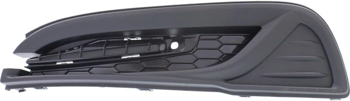 5-Piece Front Bumper Cover Kit: Primed Bumper Cover, Lower Grille, Chrome Molding & Textured Fog Light Cover (Left & Right) for 2013-2015 Honda Civic