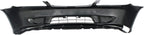 2-Piece Front Bumper Cover Kit: Primed Bumper Cover & Painted Black Grille Shell & Insert for 2004-2005 Honda Civic