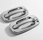 Set of 2 Front Exterior Door Handle Chrome with Keyhole Left Driver & Right Passenger Side for 1999-2006 GMC Sierra 1500, 2002-2006 Chevrolet Avalanche 1500 & More