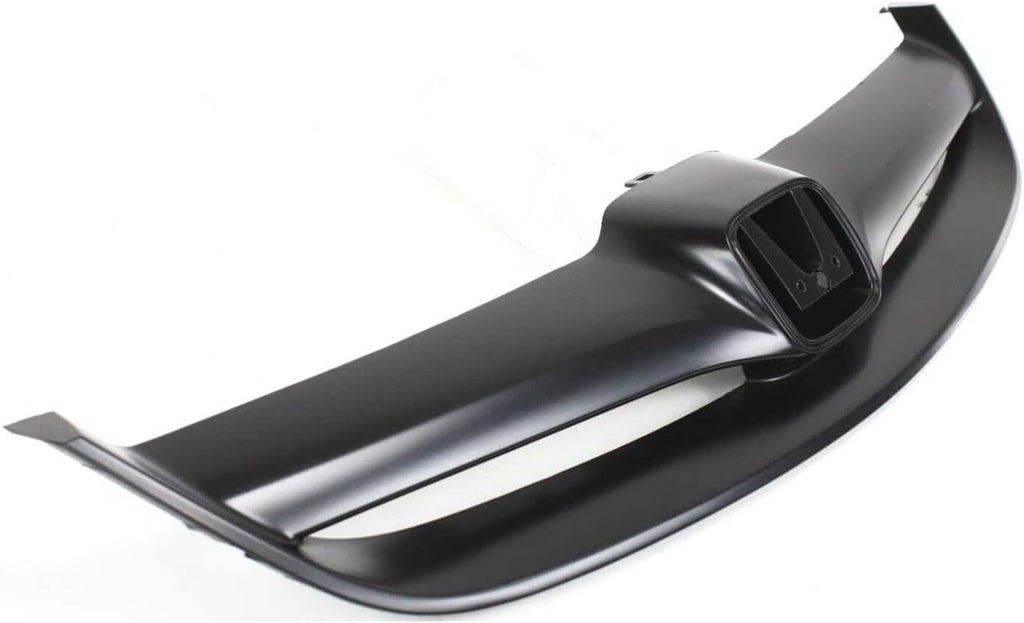 2-Piece Front Bumper Cover Kit: Primed Bumper Cover & Painted Black Grille Shell & Insert for 2004-2005 Honda Civic