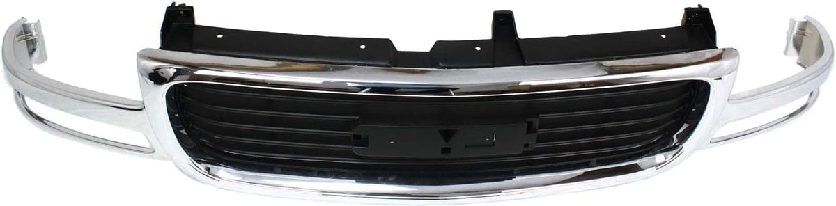 Front Grille Chrome Shell/painted Black Insert for 1999-2002 GMC Sierra 1500, 1999-2002 Sierra 2500 & More