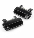 Set of 2 Front Exterior Door Handle Smooth Black Right Passenger & Left Driver Side, with Key Hole for 1999-2002 Toyota 4Runner
