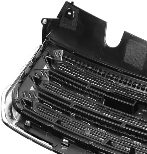 Front Grille Assembly Textured Shell and Insert Plastic with Chrome Frame, SLT Model for 2016-2017 GMC Terrain