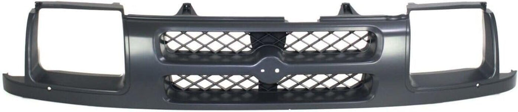 Front Grille Painted Dark Gray Shell and Insert Plastic for 2000-2001 Nissan Xterra
