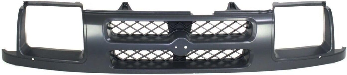 Front Grille Painted Dark Gray Shell and Insert Plastic for 2000-2001 Nissan Xterra