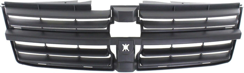 Front Grille Textured Dark Gray Shell and Insert Plastic for 2008-2010 Dodge Grand Caravan