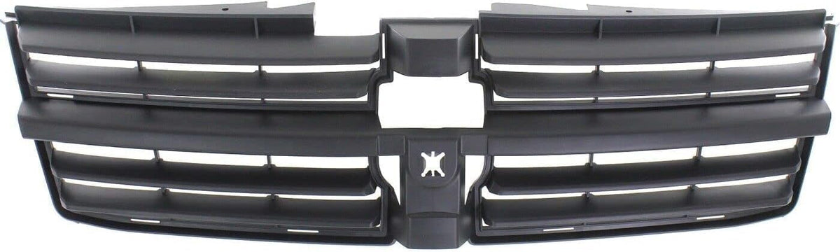 Front Grille Textured Dark Gray Shell and Insert Plastic for 2008-2010 Dodge Grand Caravan