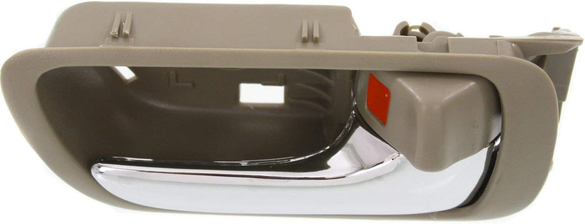 Set of 2 Front & Rear Interior Door Handle Chrome with Beige Plastic Right Passenger & Left Driver Side for 2002-2006 Toyota Camry