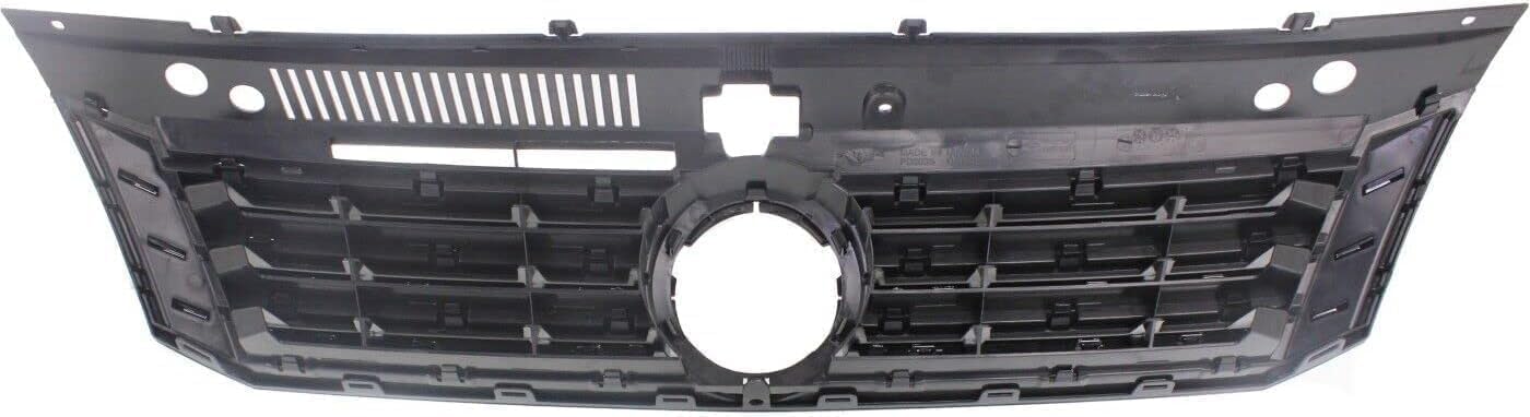 Upper Grille Assembly, Painted Black Shell and Insert For Volkswagen Passat 2012-2015