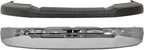 2-Piece Front Bumper Kit: Bumper Chrome Face Bar Steel & Textured Upper Cover for 2003-2014 GMC Savana 1500, 2003-2023 Savana 2500 & More