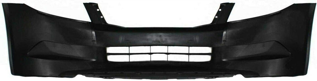 2-Piece Front Bumper Cover Kit: Primed Bumper Cover & Primed Grille Shell & Insert with Chrome Molding for 2008-2010 Honda Accord
