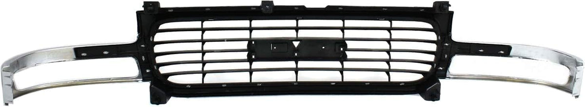 Front Grille Chrome Shell/painted Black Insert for 1999-2002 GMC Sierra 1500, 1999-2002 Sierra 2500 & More