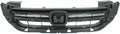 Front Bumper Upper & Lower Grille Textured + Molding + Set of 4 Trim Chrome Left Driver & Right Passenger Side for 2013-2015 Honda Accord