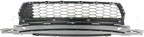 2-Piece Front Grille Kit: Textured Lower Grille & Chrome Bumper Molding for 2013-2015 Honda Accord