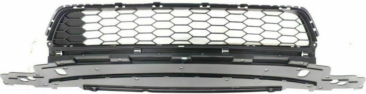 2-Piece Front Grille Kit: Textured Lower Grille & Chrome Bumper Molding for 2013-2015 Honda Accord
