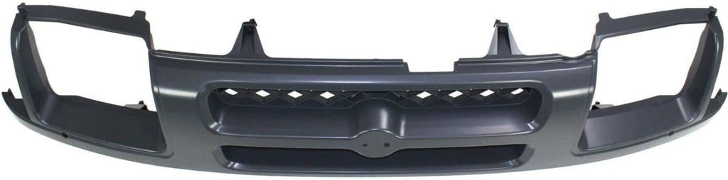 Front Grille Painted Dark Gray Shell and Insert Plastic for 2000-2001 Nissan Xterra